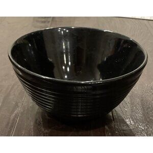 Bosco Ware BW Black Ribbed Cereal Soup Bowl Beehive 6.5” Vintage